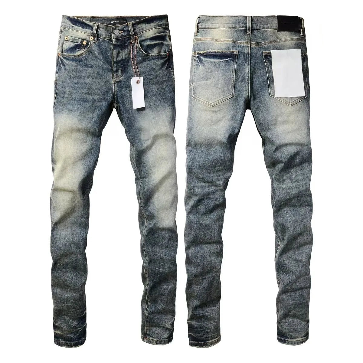 N18 Szín Férfi Szaggatott Farmer Nadrág Festékpöttyös Streetwear
