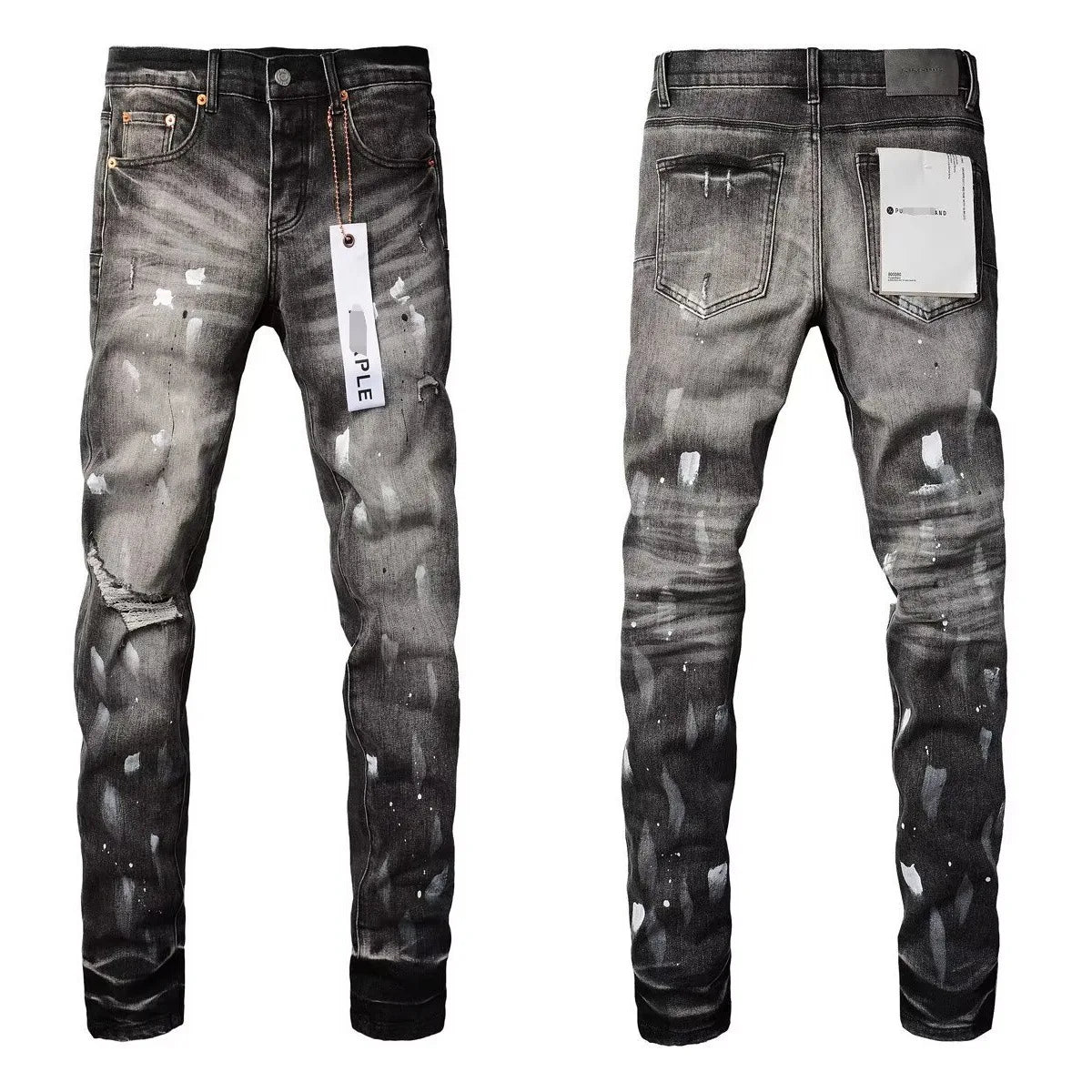 K05 Szín Férfi Szaggatott Farmer Nadrág Festékpöttyös Streetwear