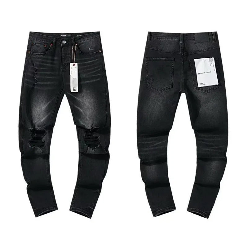 K20 Szín Férfi Szaggatott Farmer Nadrág Festékpöttyös Streetwear