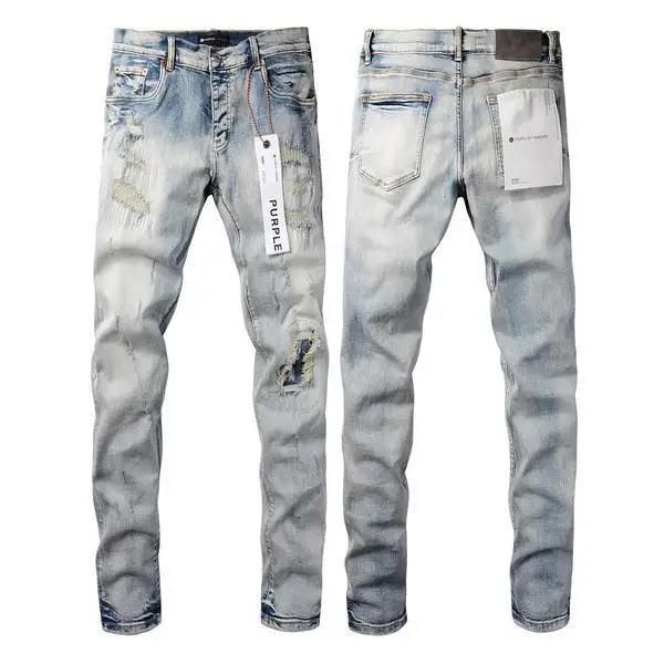 K32 Szín Férfi Szaggatott Farmer Nadrág Festékpöttyös Streetwear