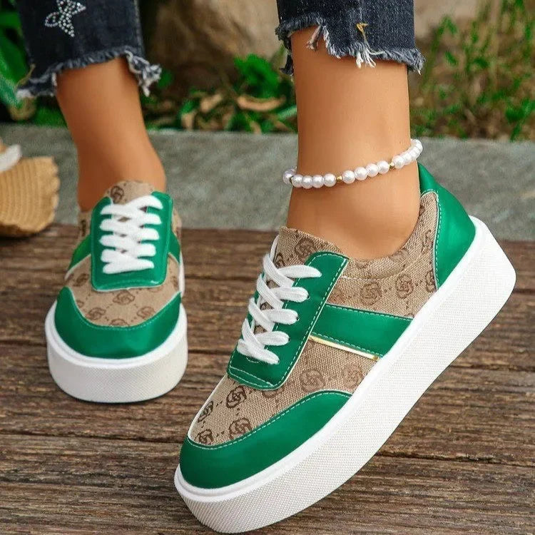 Női Csíkos Slip-On Clog Szandálok Közepes Sarkúval