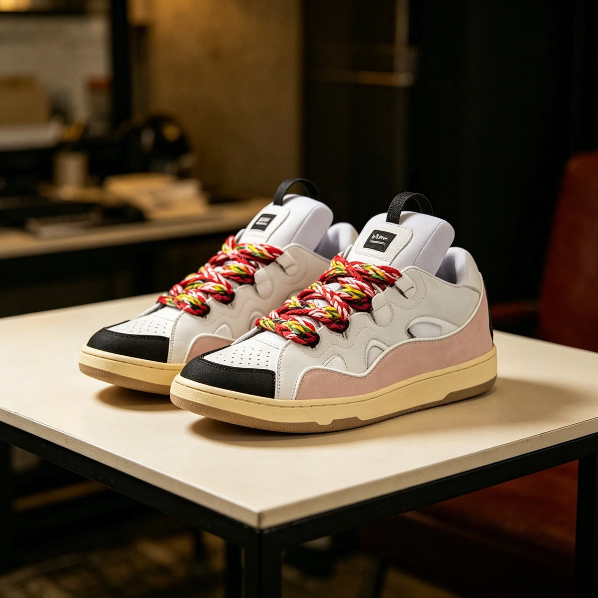 Uniszex Streetwear Sportcipő Kerek Orral Fűzős