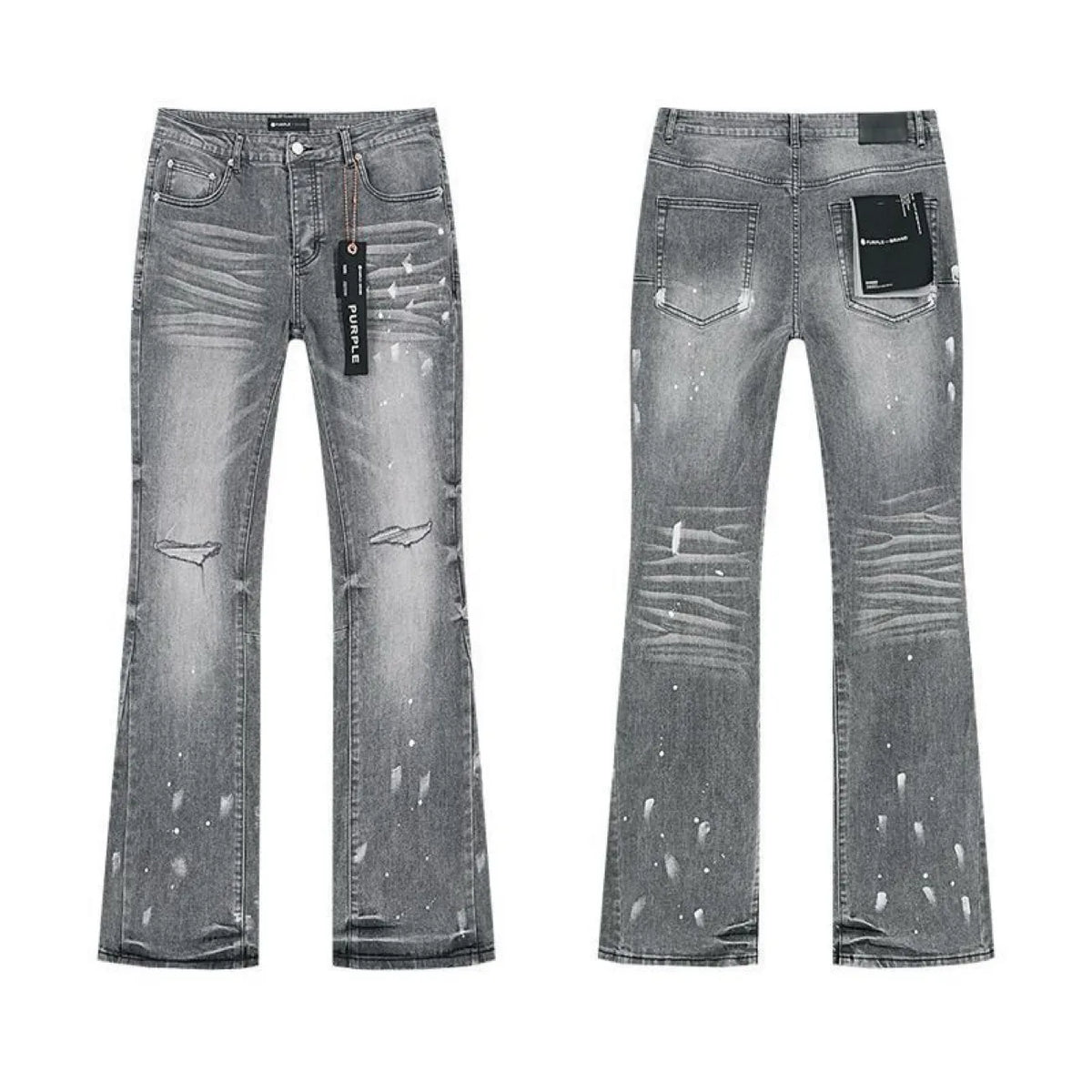 K50 Szín Férfi Szaggatott Farmer Nadrág Festékpöttyös Streetwear