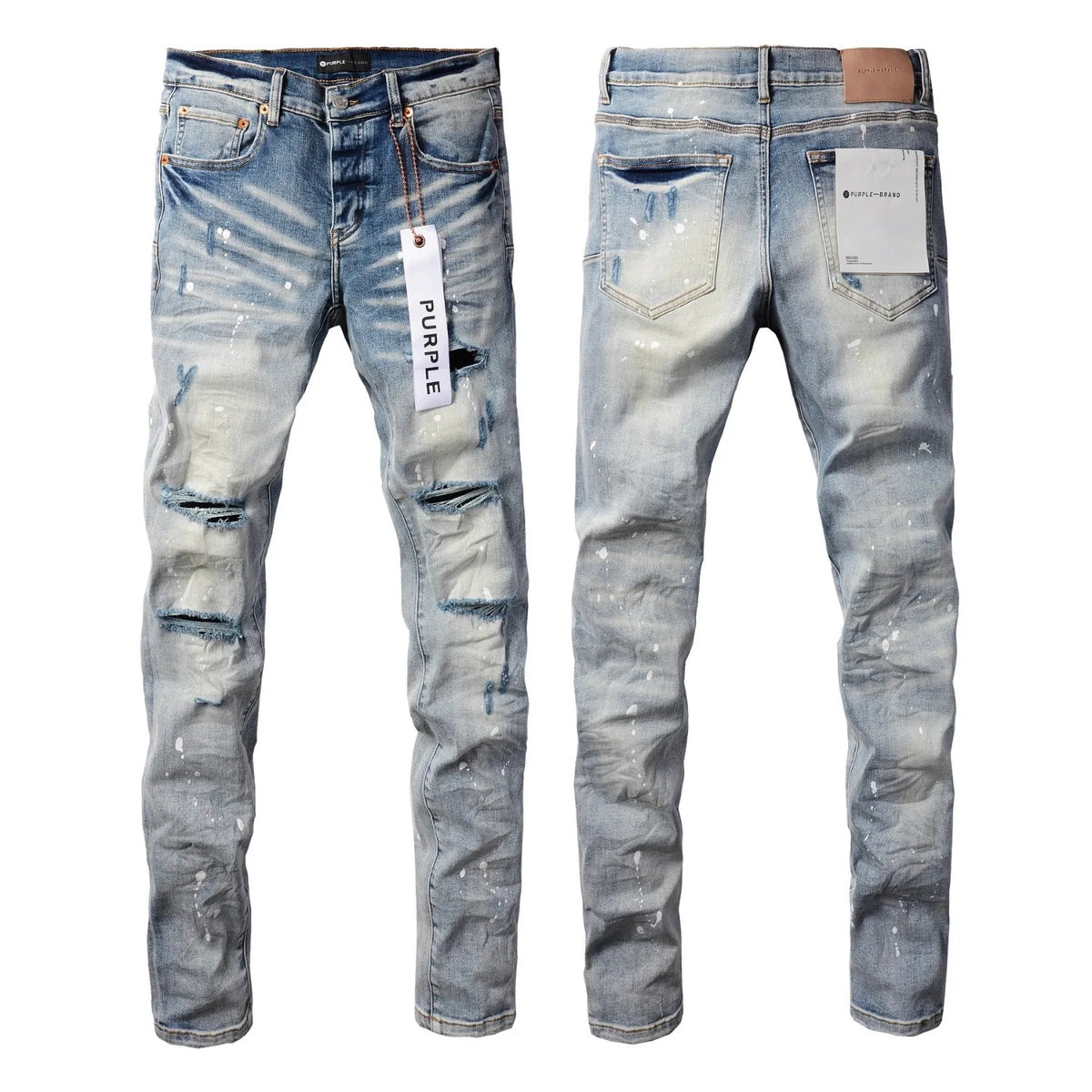 K27 Szín Férfi Szaggatott Farmer Nadrág Festékpöttyös Streetwear